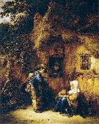 Traveller at a Cottage Door Isaac van Ostade